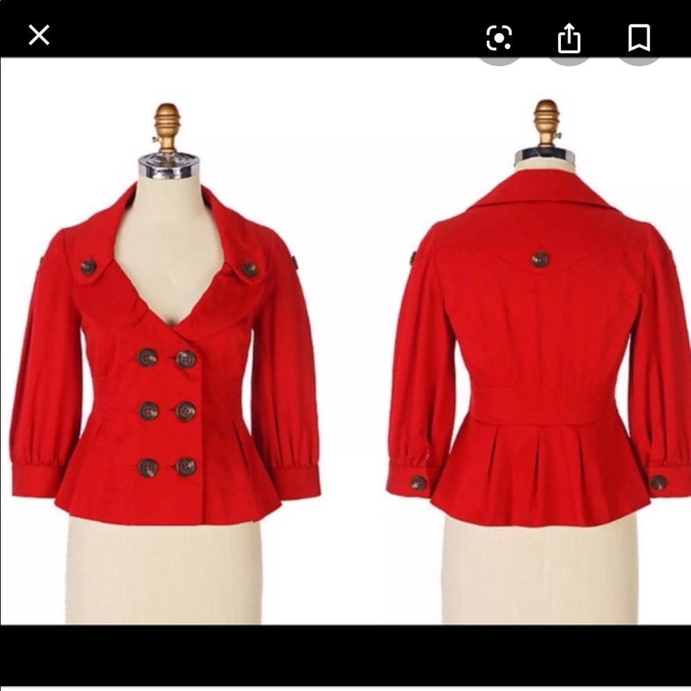BNWT Anthropologie floret Cerise Flambé Jacket